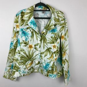 Jamaica Bay, Floral jacket. Size PXL.